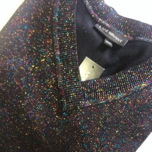 Lane Bryant Multi-Color Metallic V neck sweater NWT - 26/28